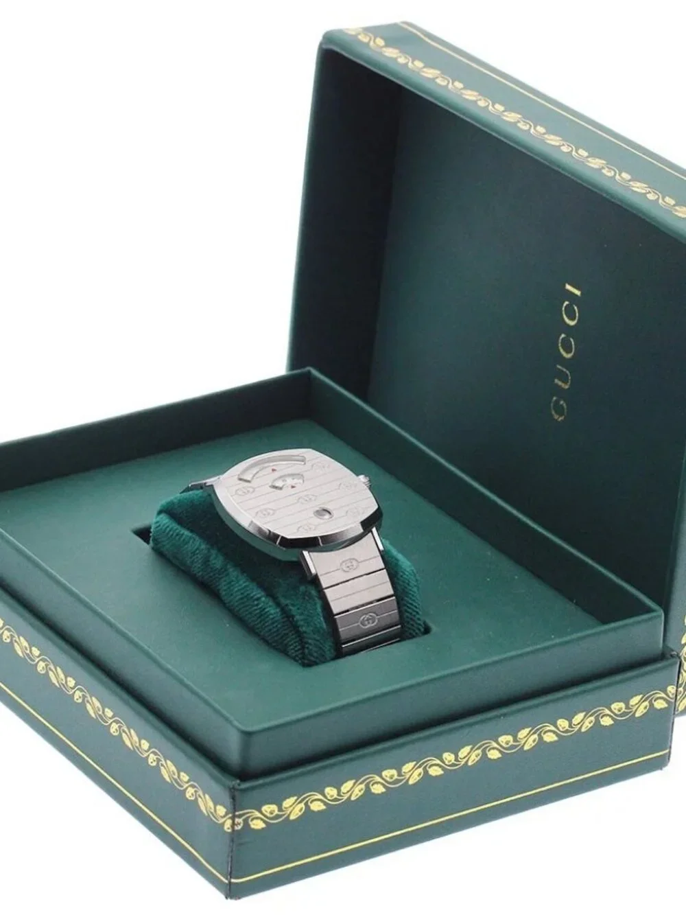 GUCCI Grip watch 157.4/YA157401 Date white Dial Quartz Boy's Watch